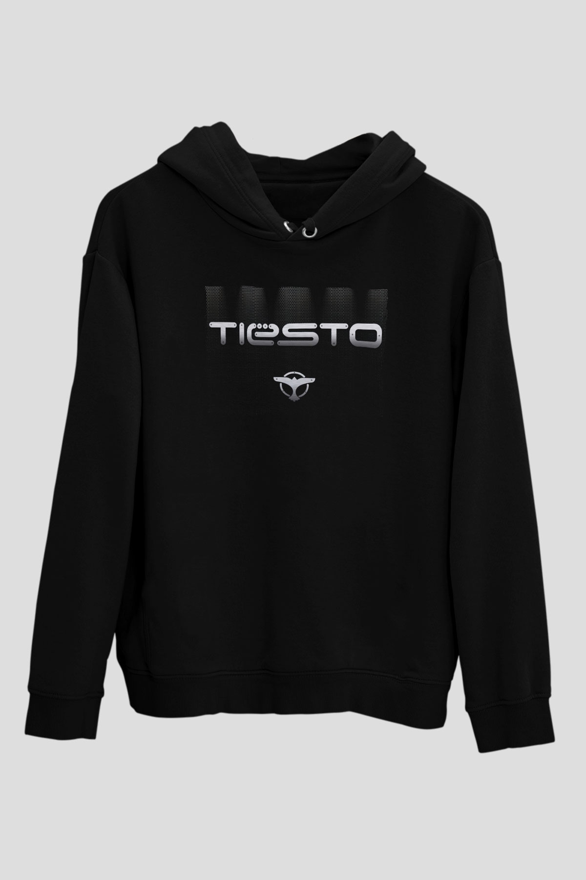 Tiesto Siyah Unisex Kapüşonlu Sweatshirt