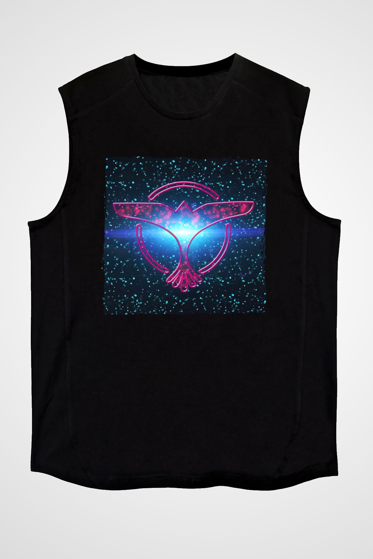 Tiesto Siyah Unisex Kolsuz Tişört