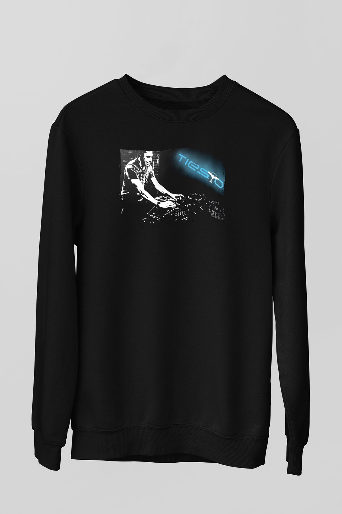 Tiesto Siyah Unisex Sweatshirt