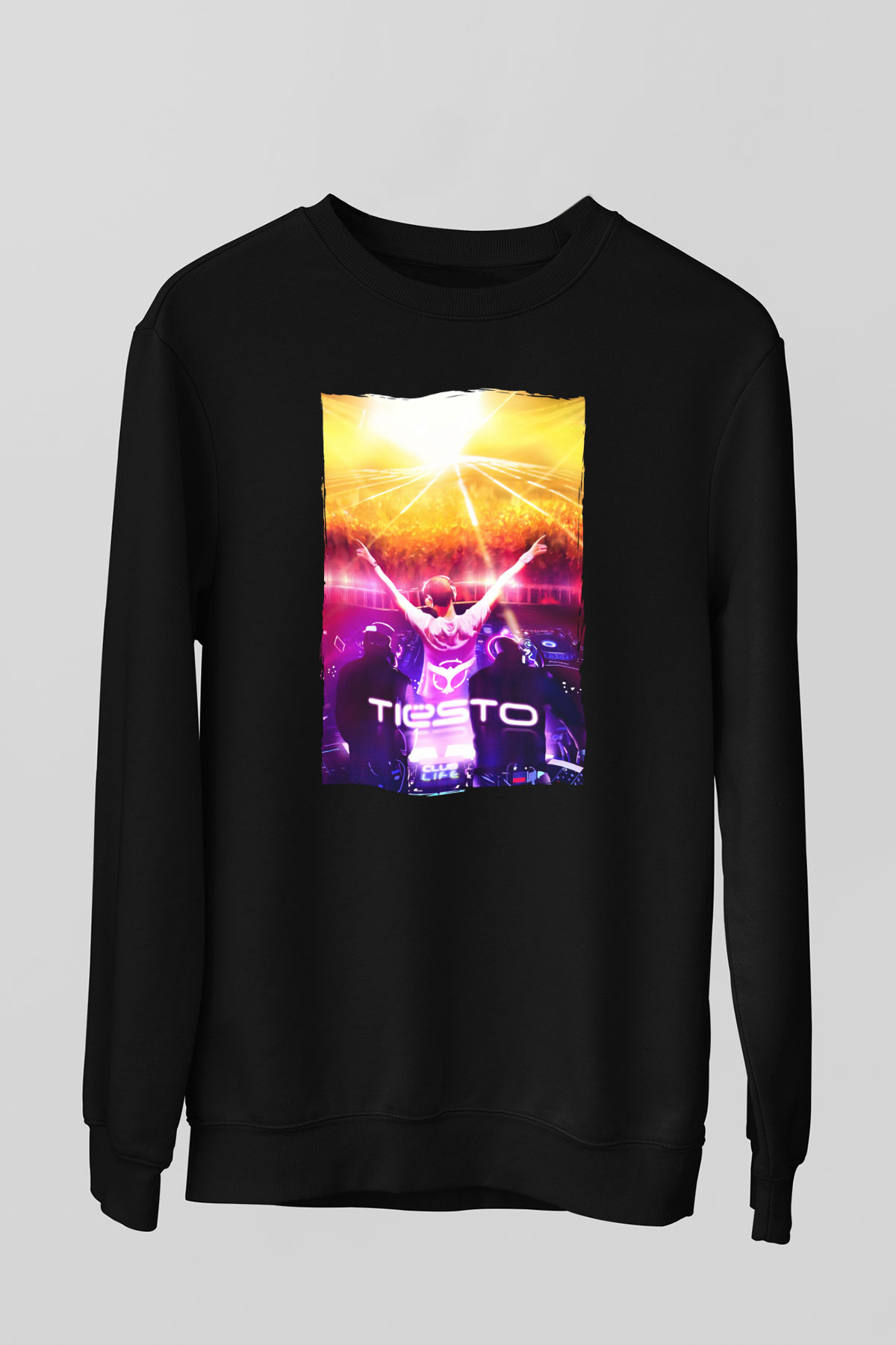 Tiesto Siyah Unisex Sweatshirt