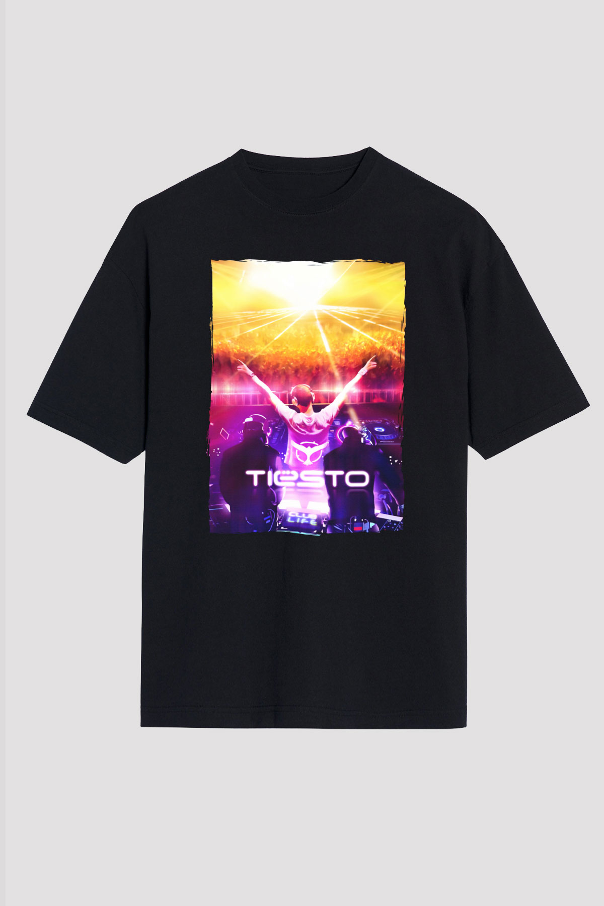 Tiesto Siyah Unisex Tişört T-Shirt - TişörtFabrikası