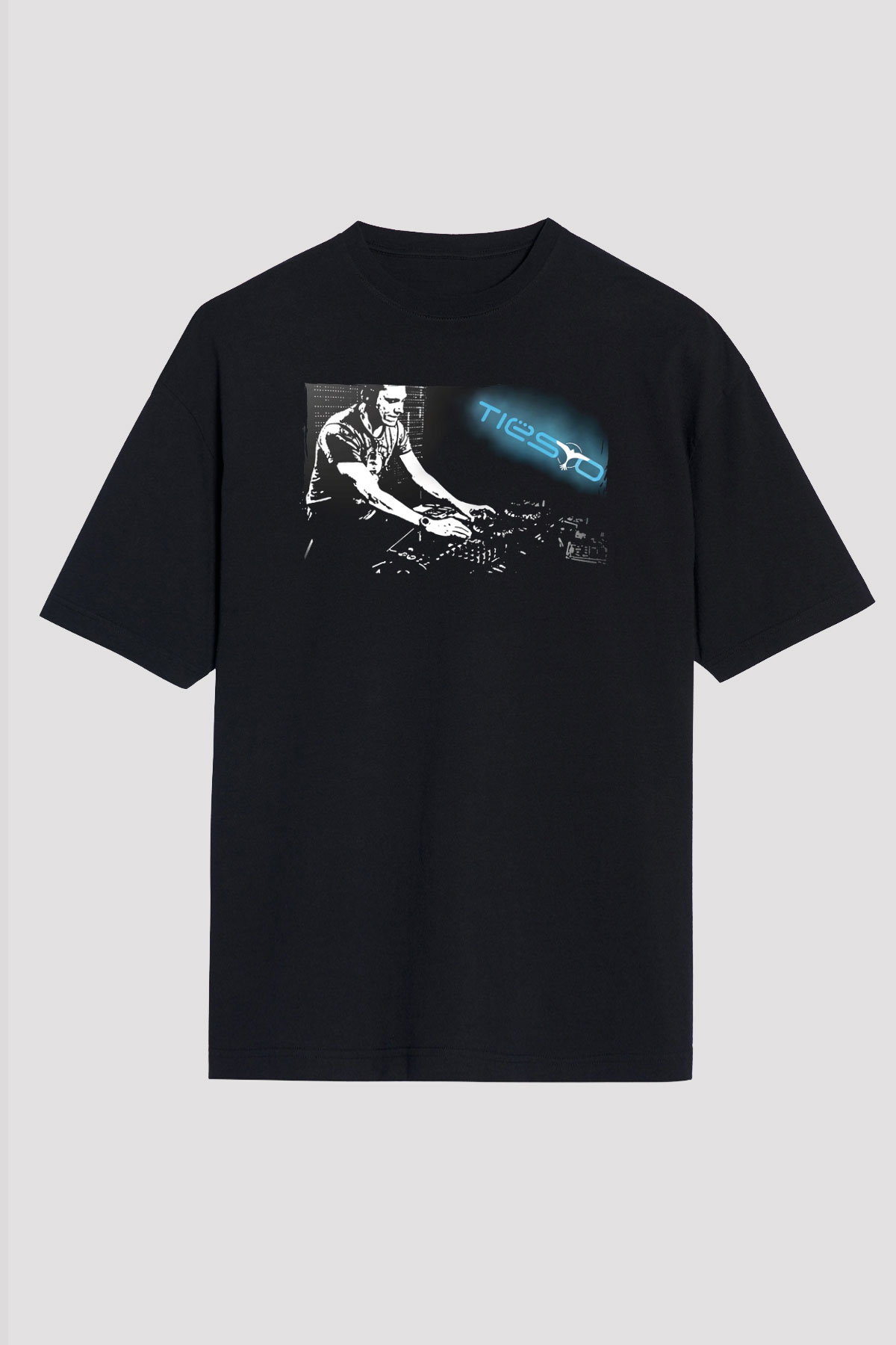 Tiesto Siyah Unisex Tişört T-Shirt - TişörtFabrikası