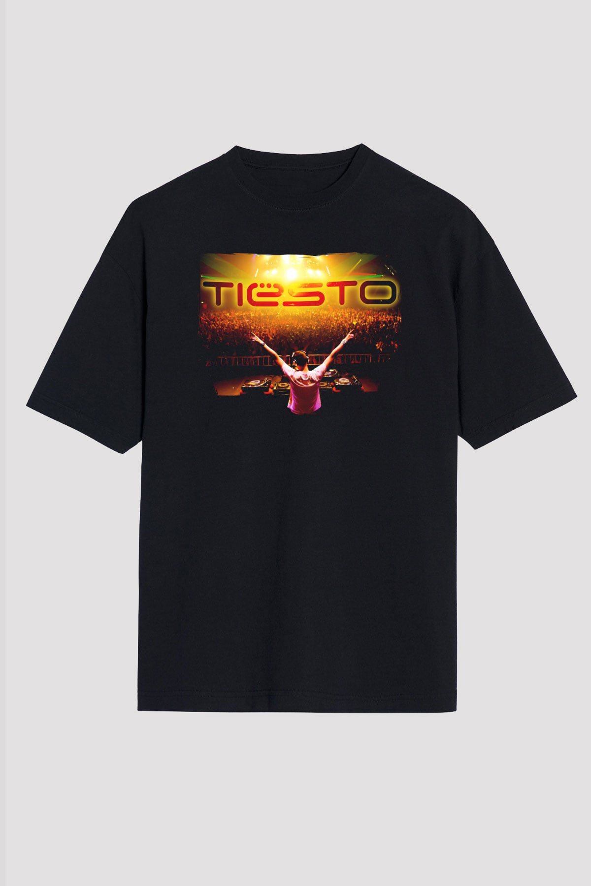 Tiesto Siyah Unisex Tişört T-Shirt - TişörtFabrikası