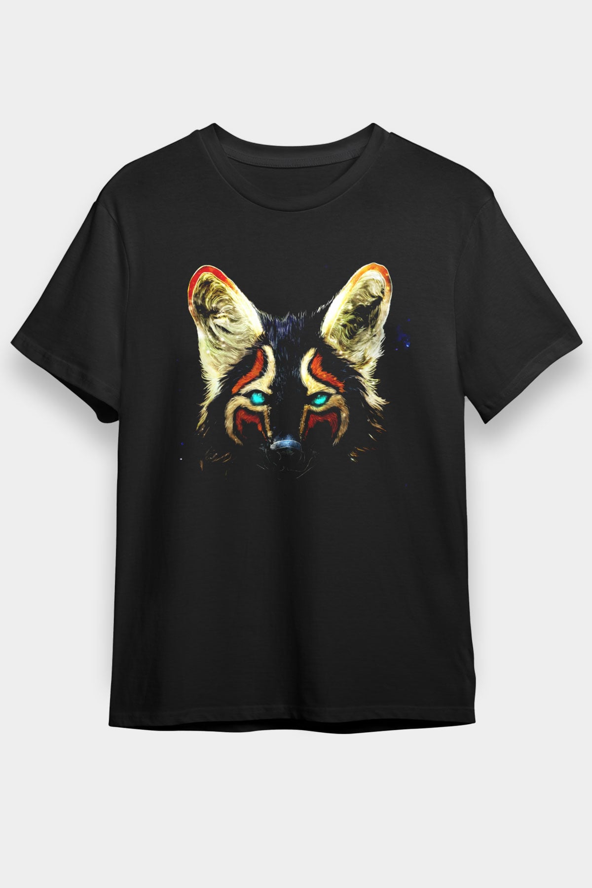 Tilki Siyah Unisex Tişört T-Shirt - TişörtFabrikası