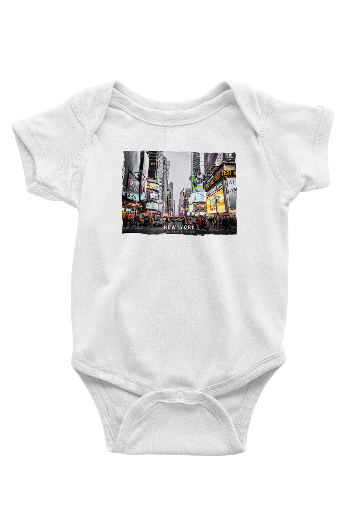 Times Square Beyaz Bebek Body - Zıbın