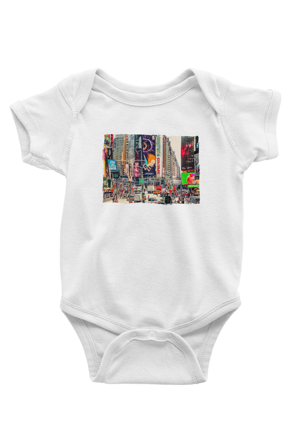 Times Square Beyaz Bebek Body - Zıbın