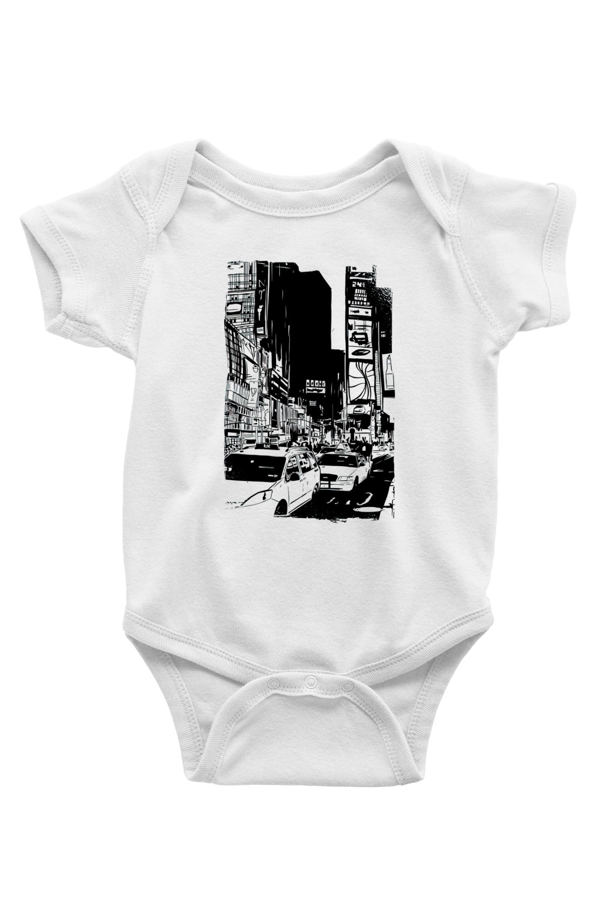 Times Square Beyaz Bebek Body - Zıbın