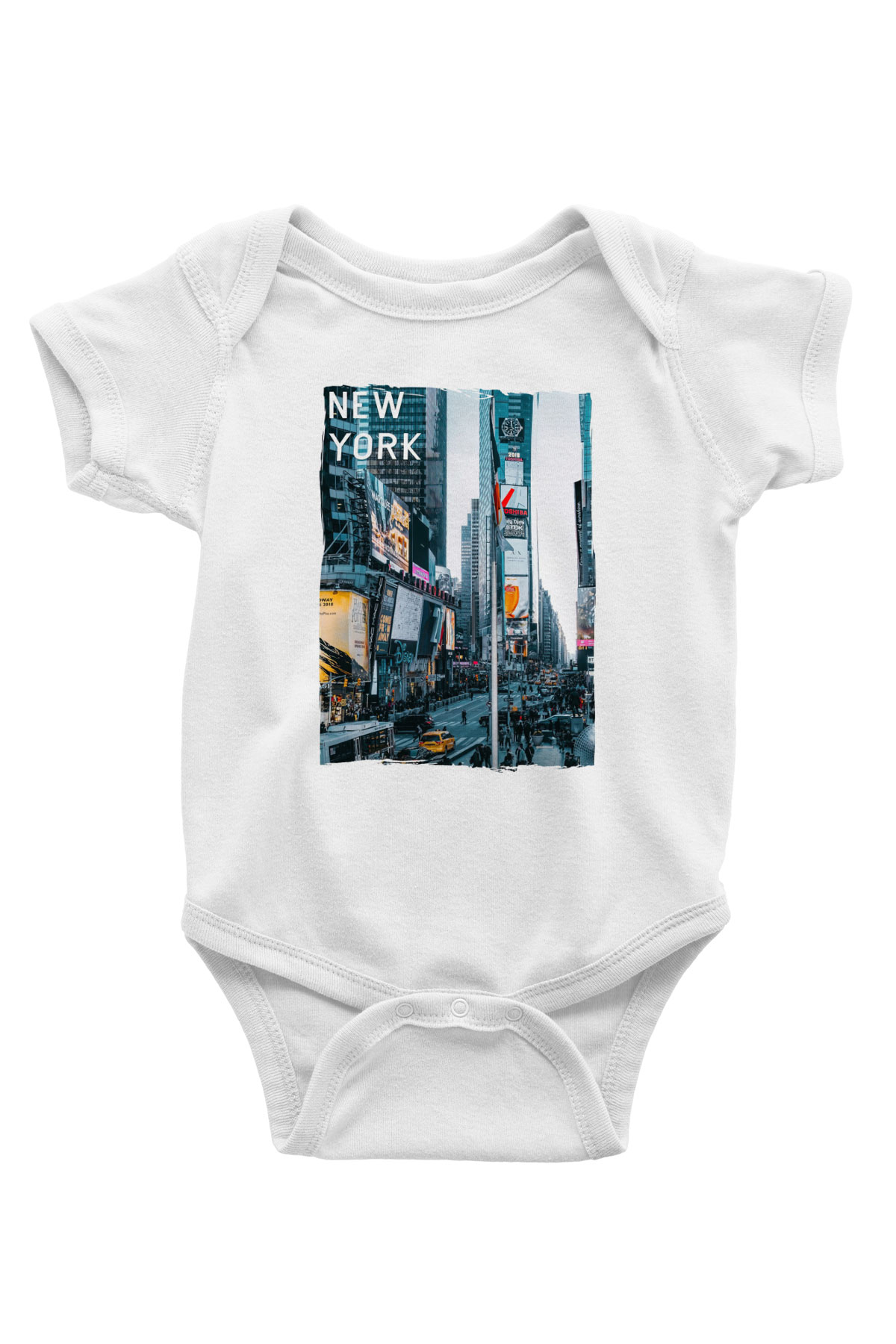 Times Square Beyaz Bebek Body - Zıbın