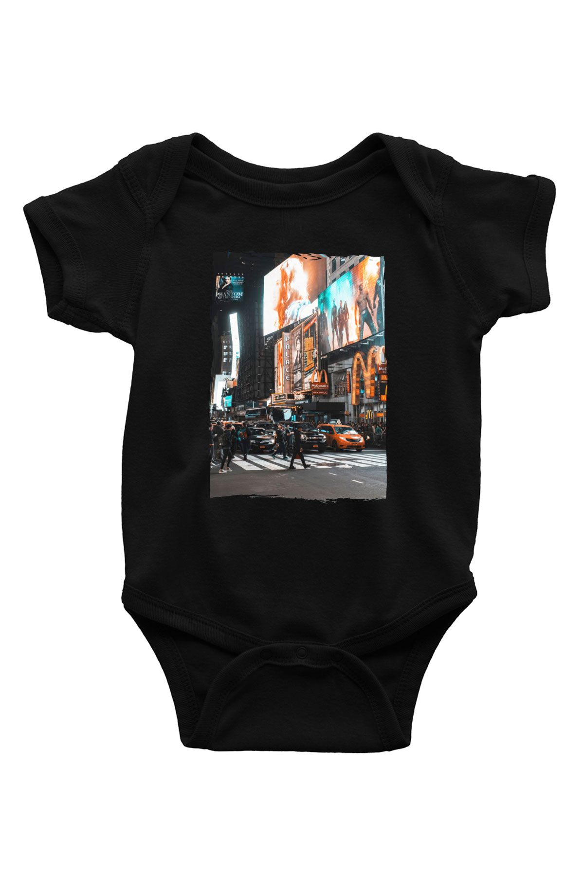 Times Square Siyah Bebek Body - Zıbın