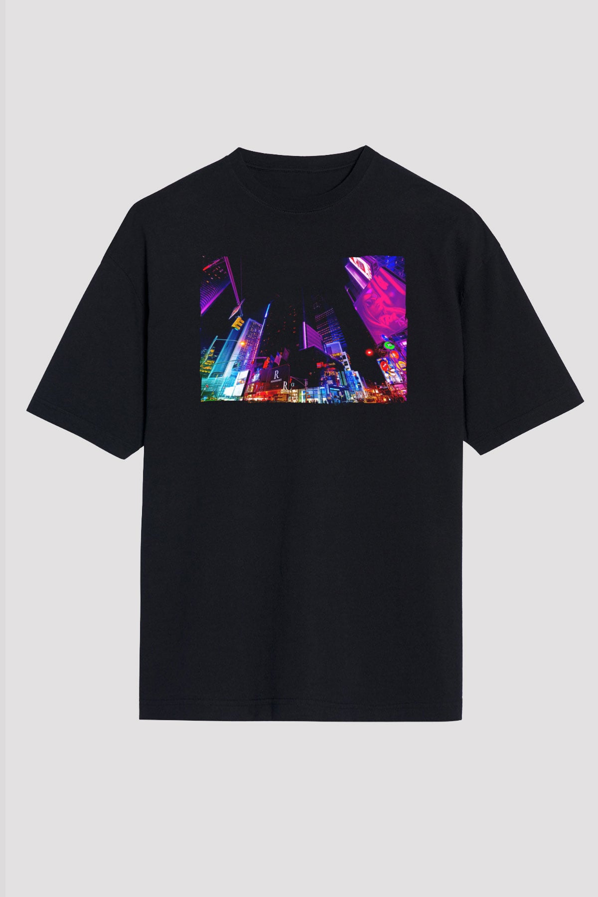 Times Square Siyah Unisex Tişört T-Shirt - TişörtFabrikası