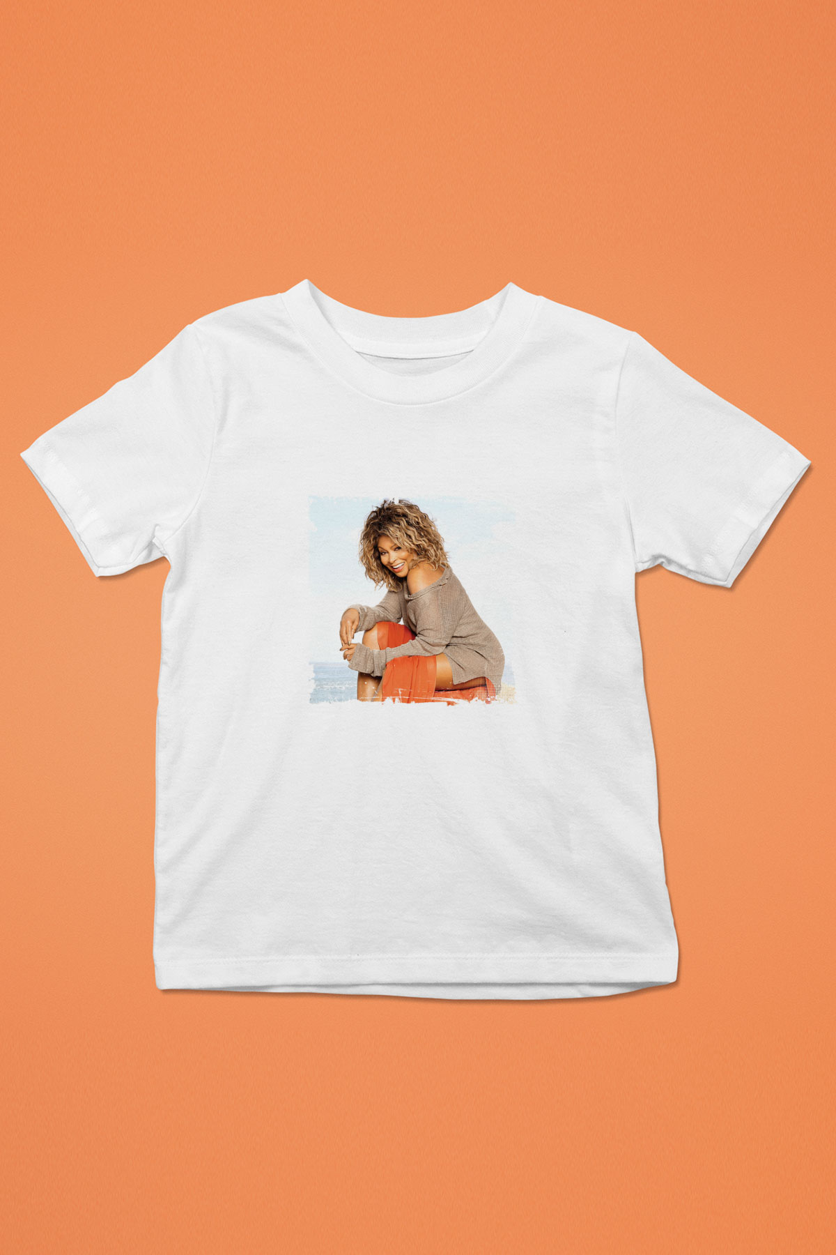 Tine Turner Baskılı Unisex Beyaz Çocuk Tişört
