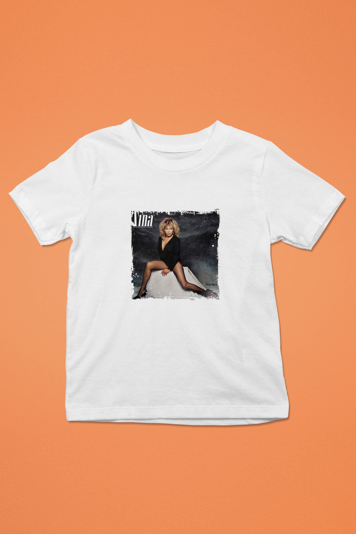 Tine Turner Baskılı Unisex Beyaz Çocuk Tişört