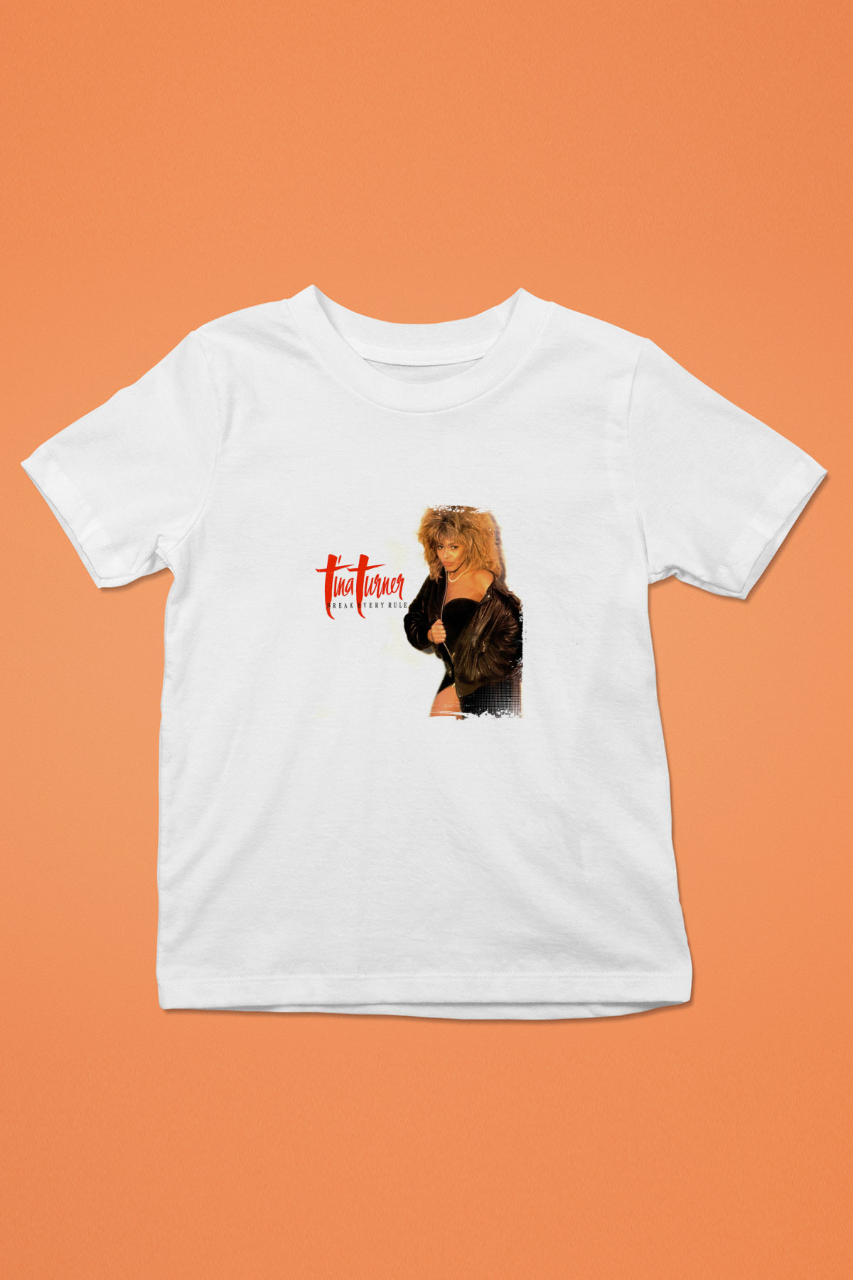 Tine Turner Baskılı Unisex Beyaz Çocuk Tişört