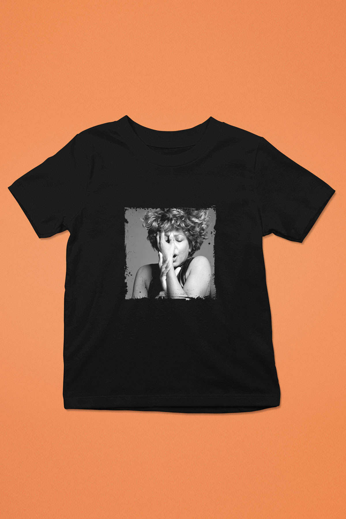 Tine Turner Baskılı Unisex Siyah Çocuk Tişört