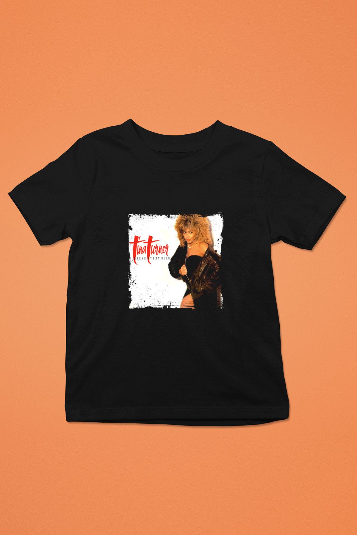 Tine Turner Baskılı Unisex Siyah Çocuk Tişört