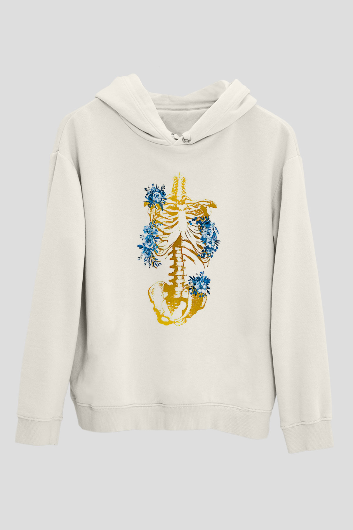 Tıp Bayramı Baskılı Beyaz Unisex Kapüşonlu Sweatshirt