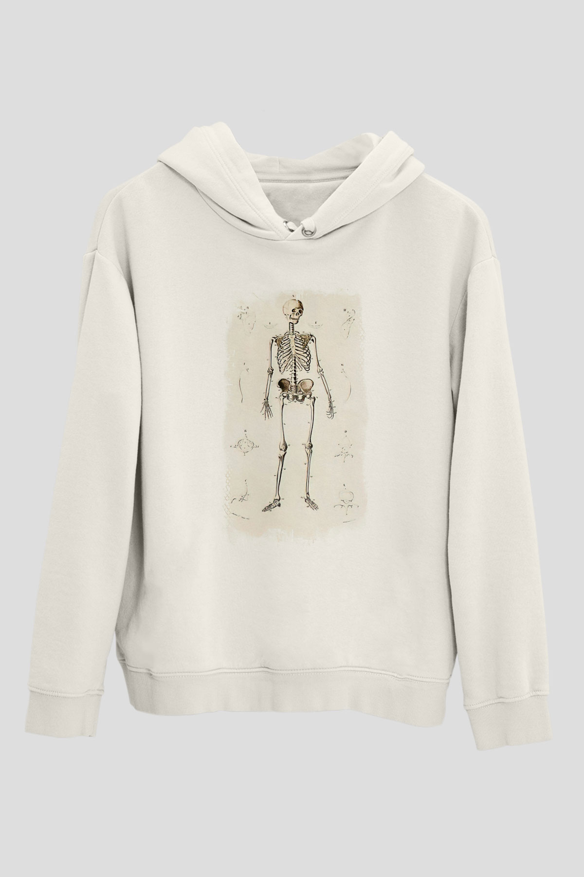 Tıp Bayramı Baskılı Beyaz Unisex Kapüşonlu Sweatshirt