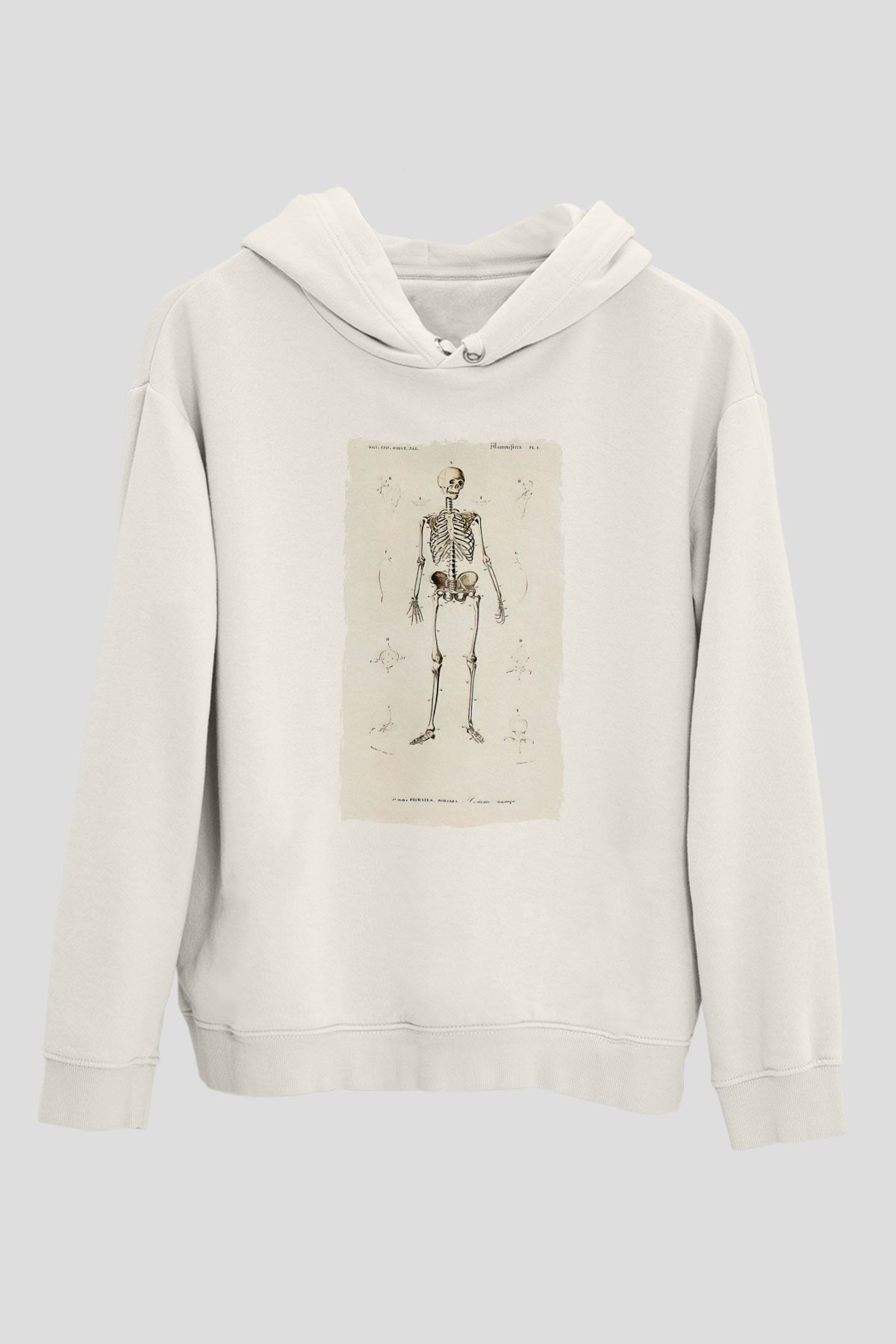 Tıp Bayramı Baskılı Beyaz Unisex Kapüşonlu Sweatshirt