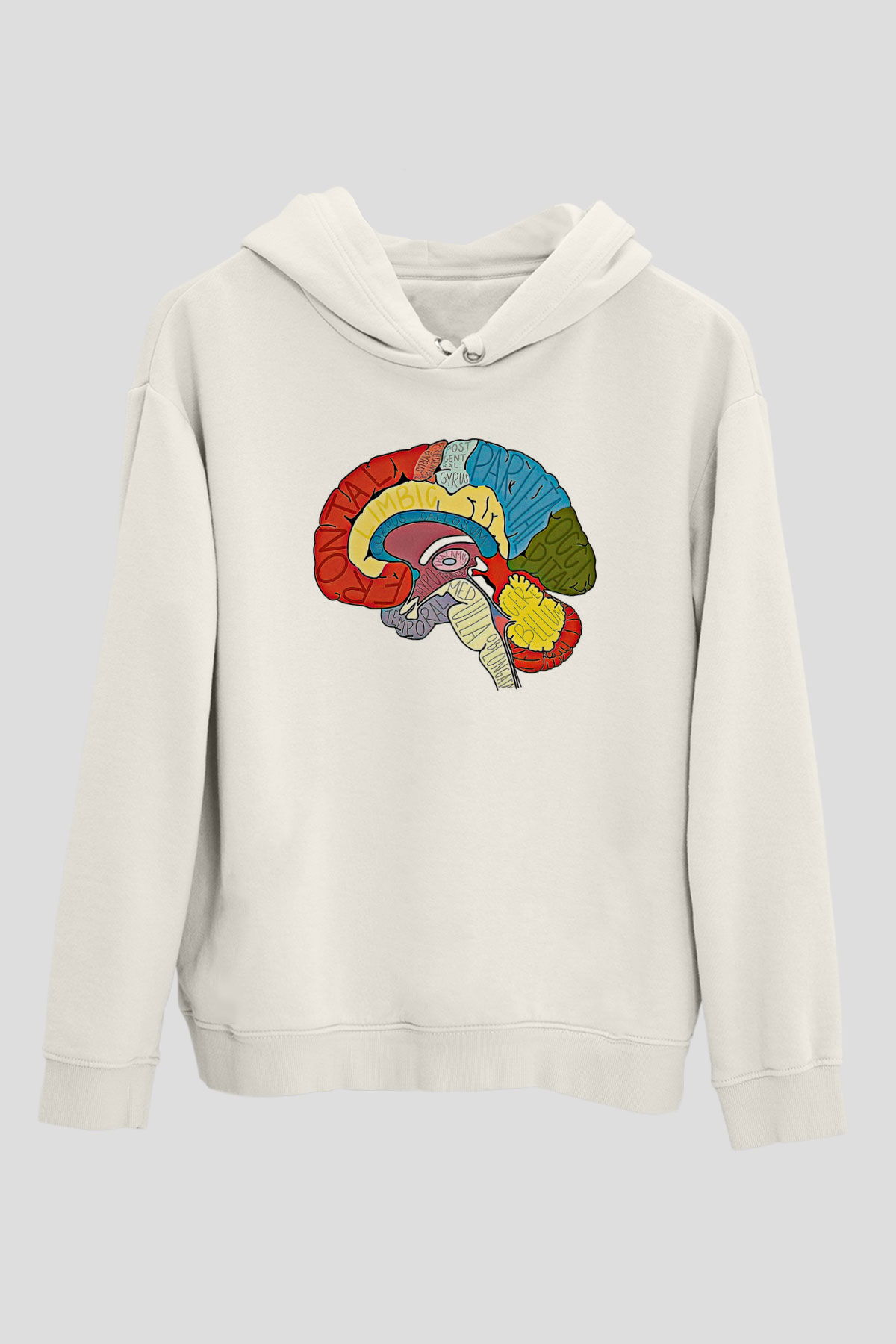 Tıp Bayramı Baskılı Beyaz Unisex Kapüşonlu Sweatshirt