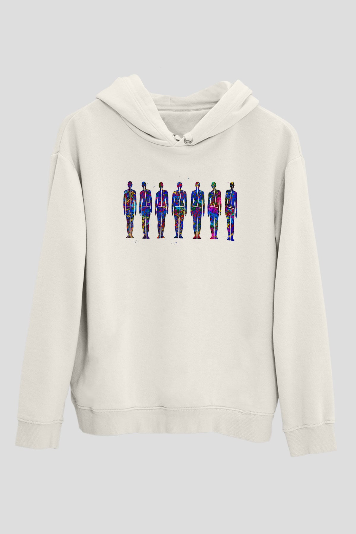 Tıp Bayramı Baskılı Beyaz Unisex Kapüşonlu Sweatshirt