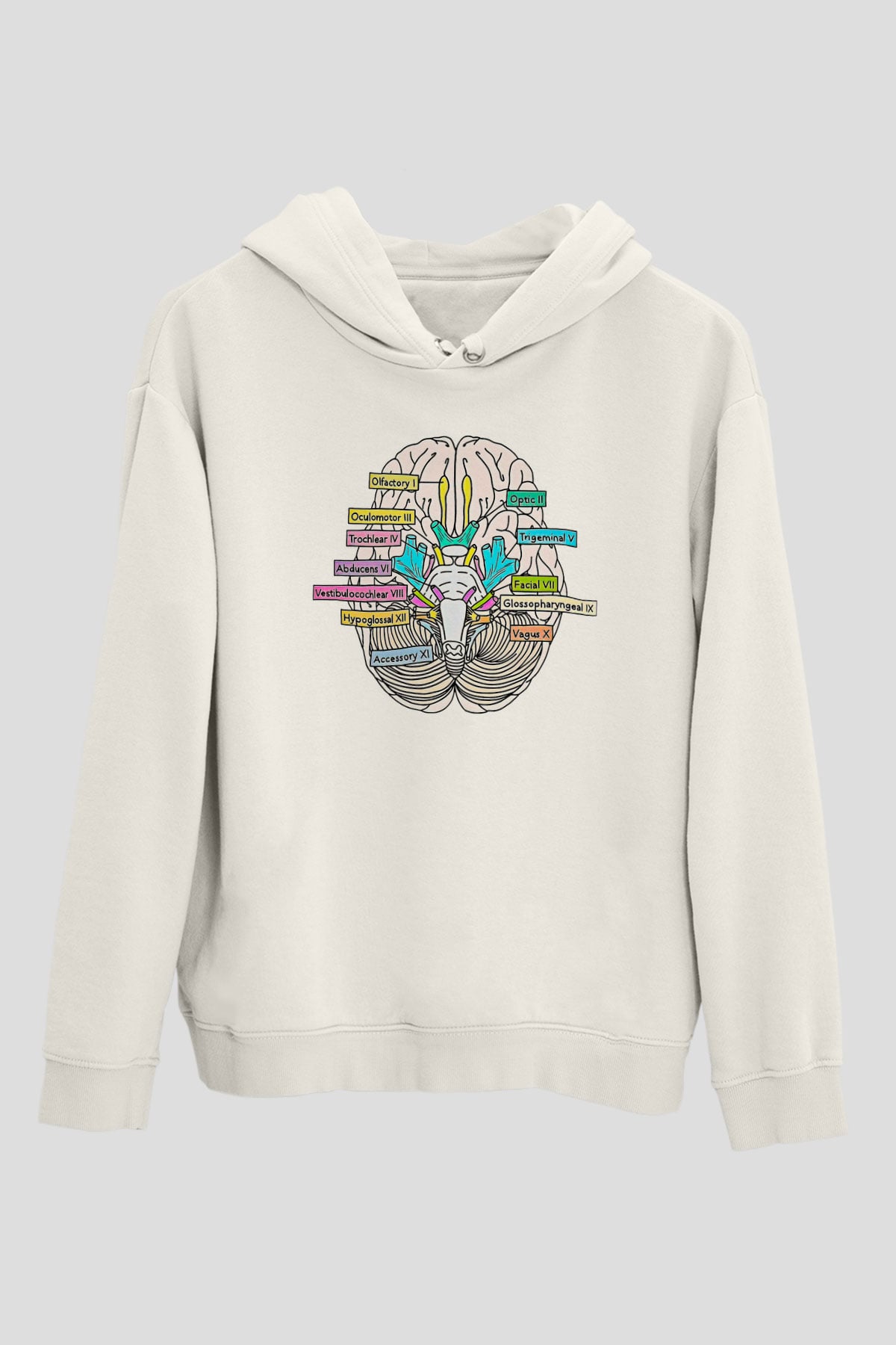 Tıp Bayramı Baskılı Beyaz Unisex Kapüşonlu Sweatshirt