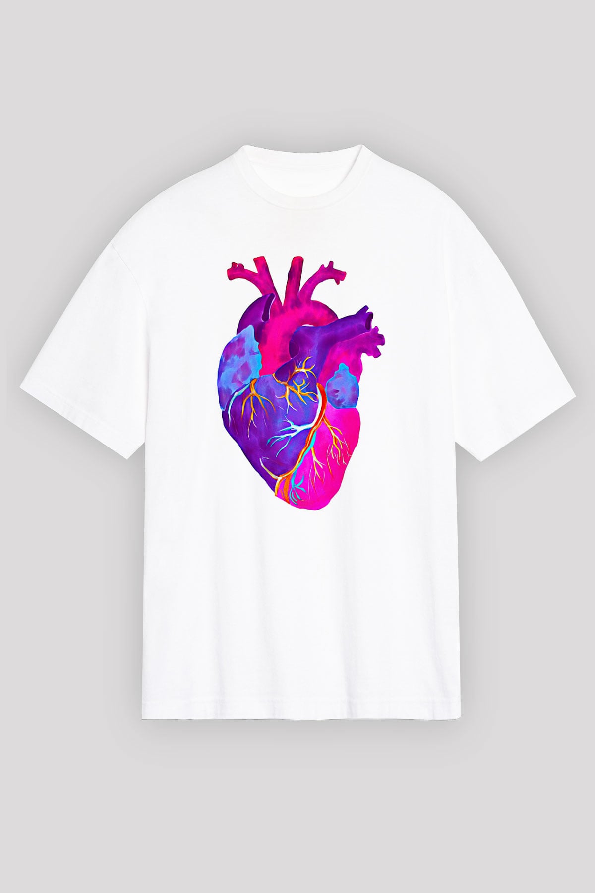 Tıp Bayramı Baskılı Beyaz Unisex Oversize Tişört - Tshirt