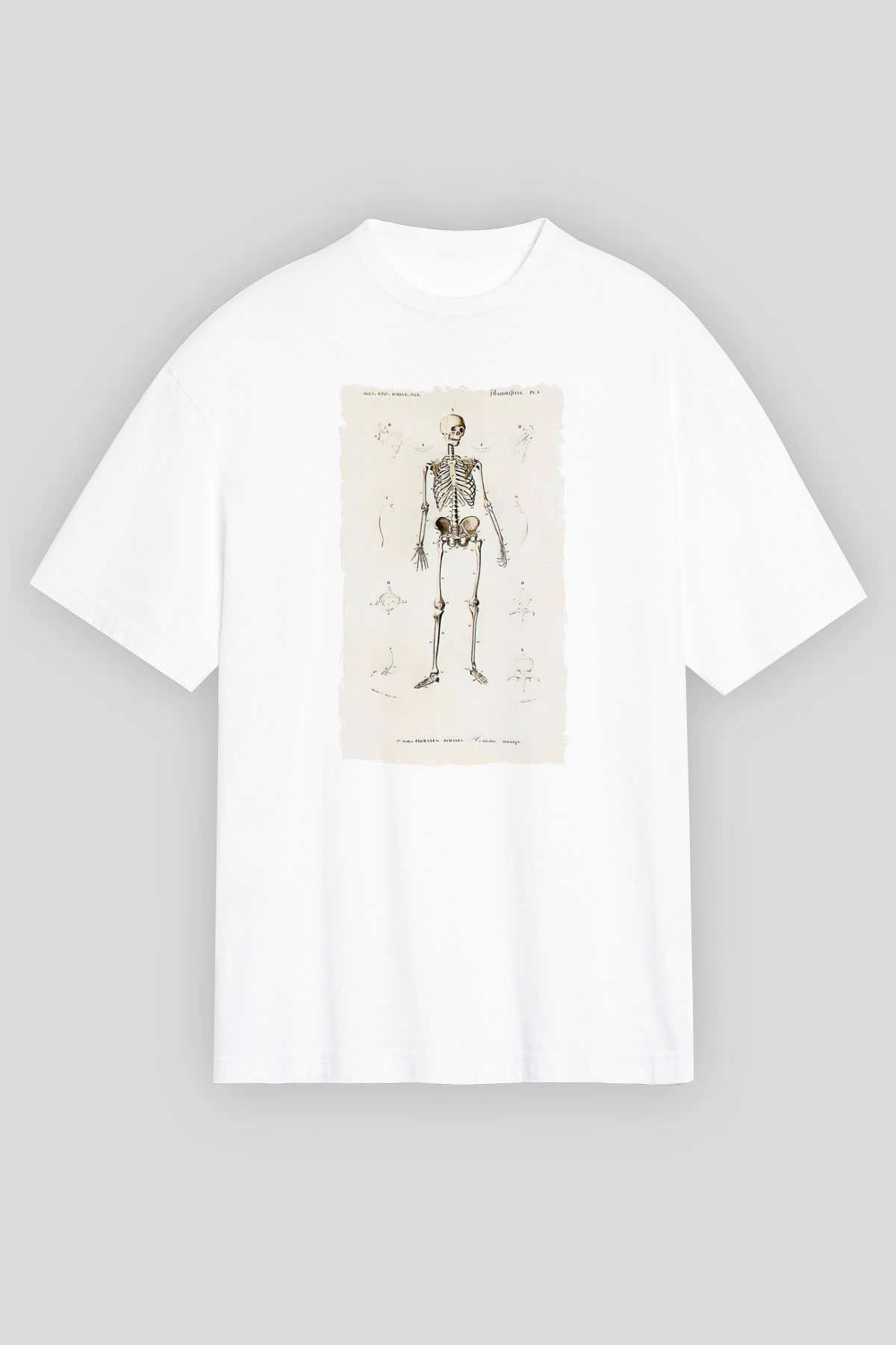 Tıp Bayramı Baskılı Beyaz Unisex Oversize Tişört - Tshirt