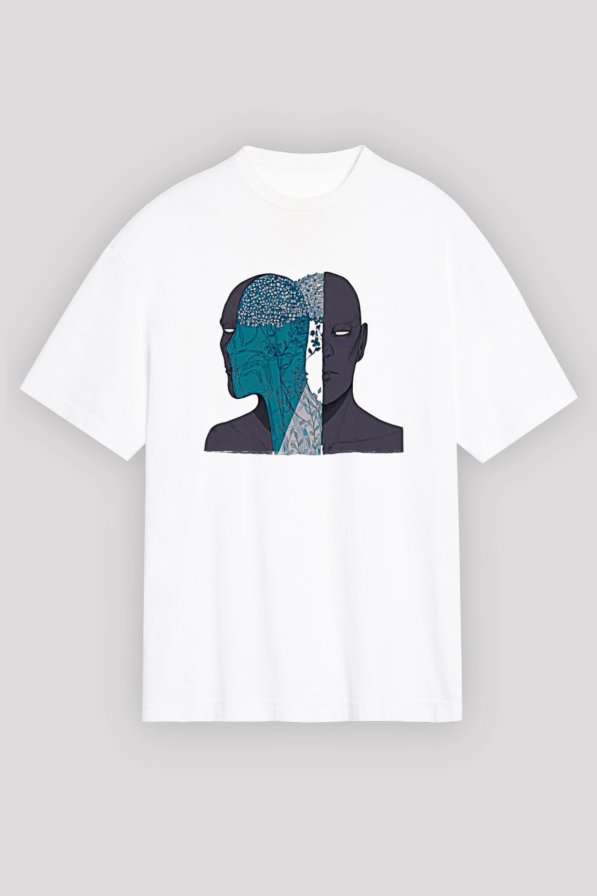 Tıp Bayramı Baskılı Beyaz Unisex Oversize Tişört - Tshirt