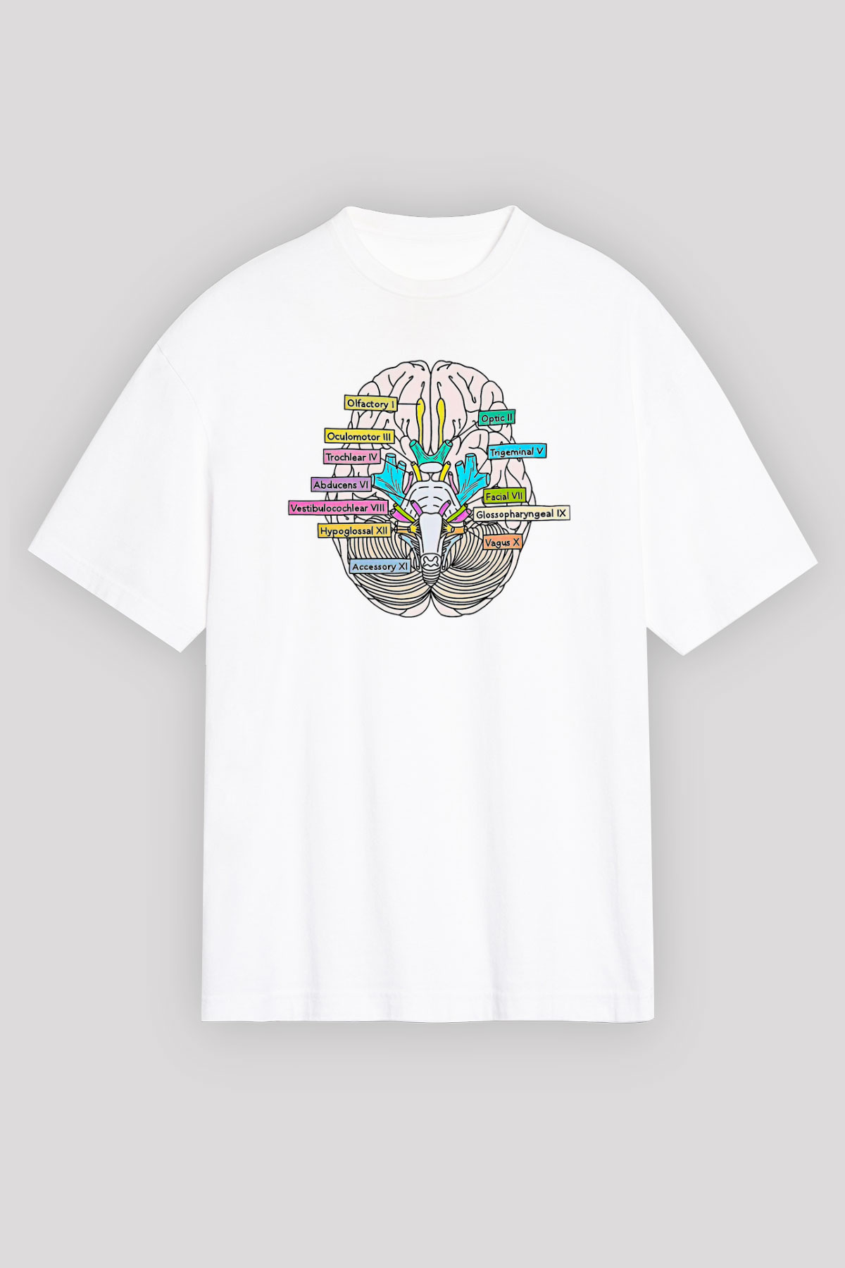 Tıp Bayramı Baskılı Beyaz Unisex Oversize Tişört - Tshirt