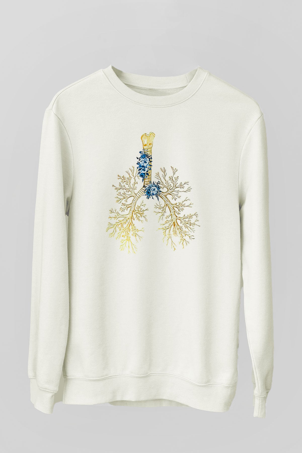 Tıp Bayramı Baskılı Beyaz Unisex Sweatshirt
