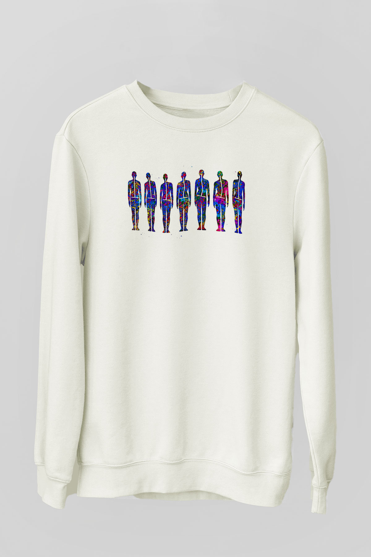 Tıp Bayramı Baskılı Beyaz Unisex Sweatshirt
