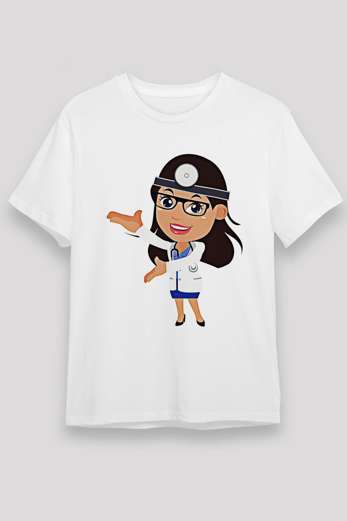 Tıp Bayramı Baskılı Unisex Beyaz Tişört - Tshirt