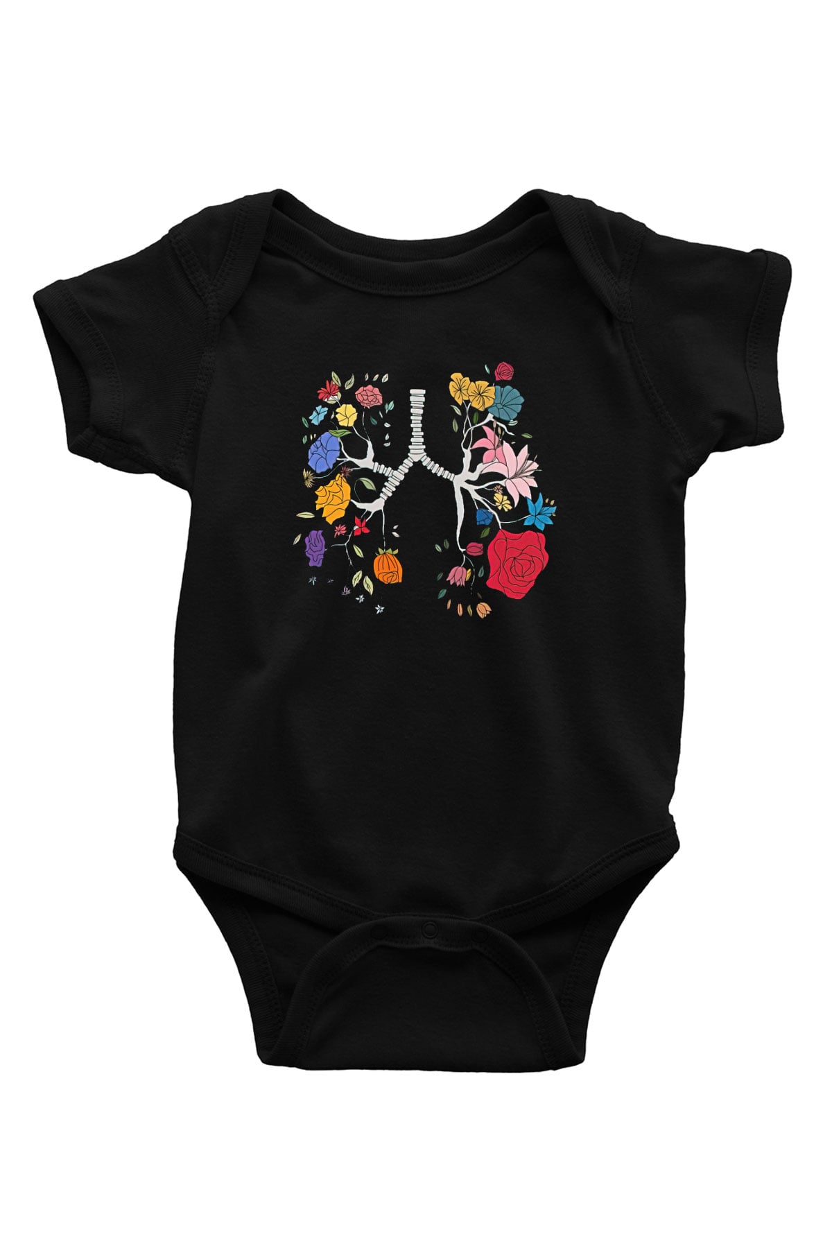 Tıp Bayramı Baskılı Unisex Siyah Bebek Body - Zıbın