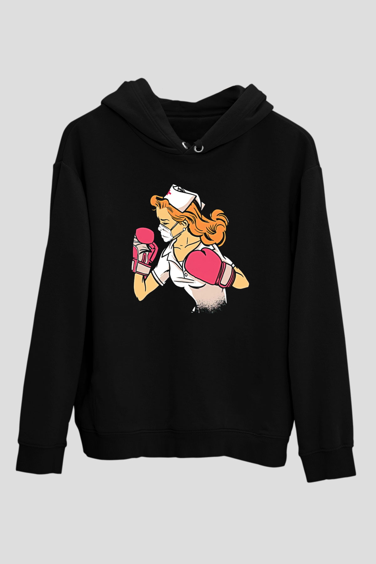 Tıp Bayramı Baskılı Unisex Siyah Hoodie