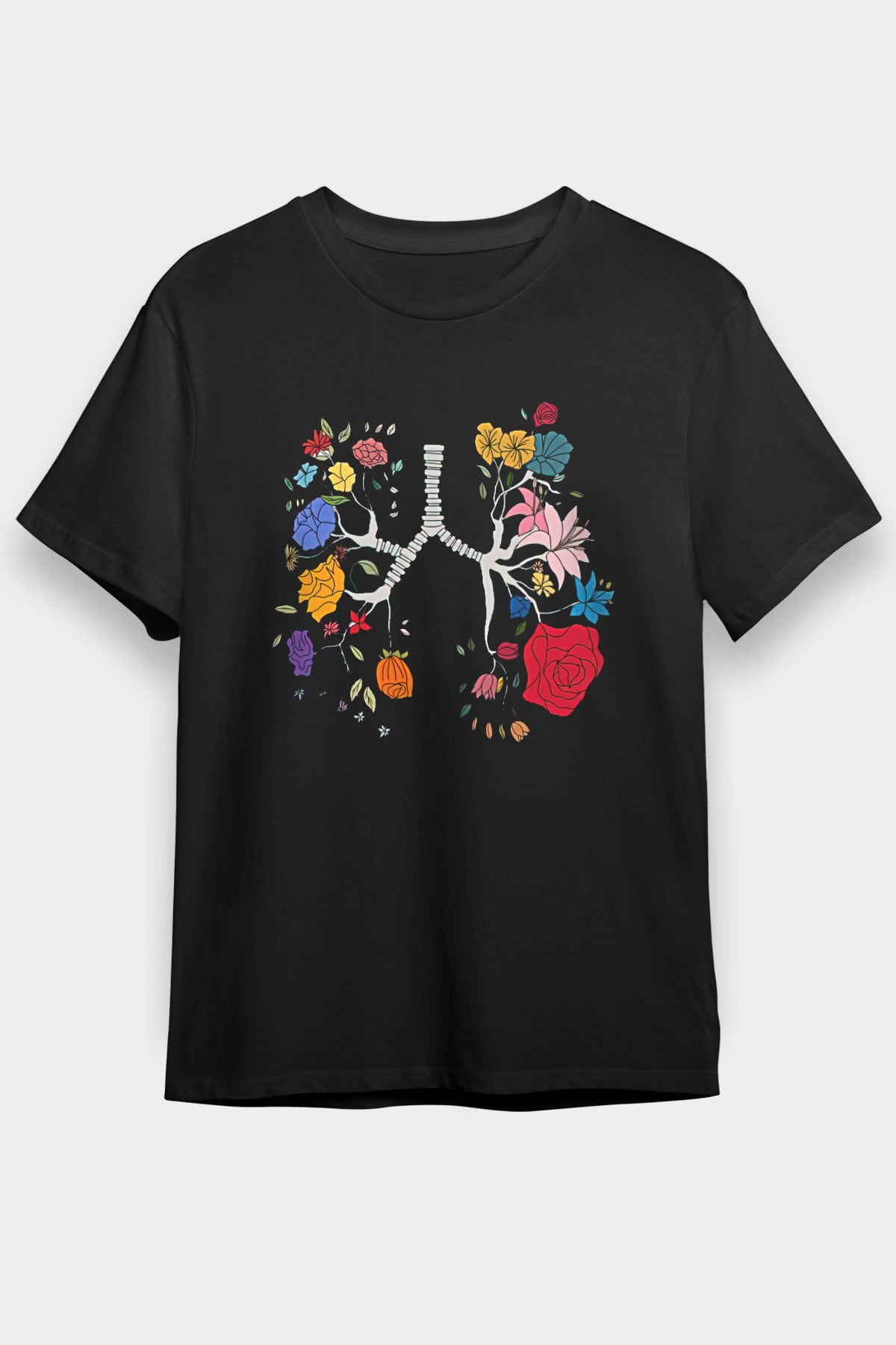 Tıp Bayramı Baskılı Unisex Siyah Tişört - Tshirt