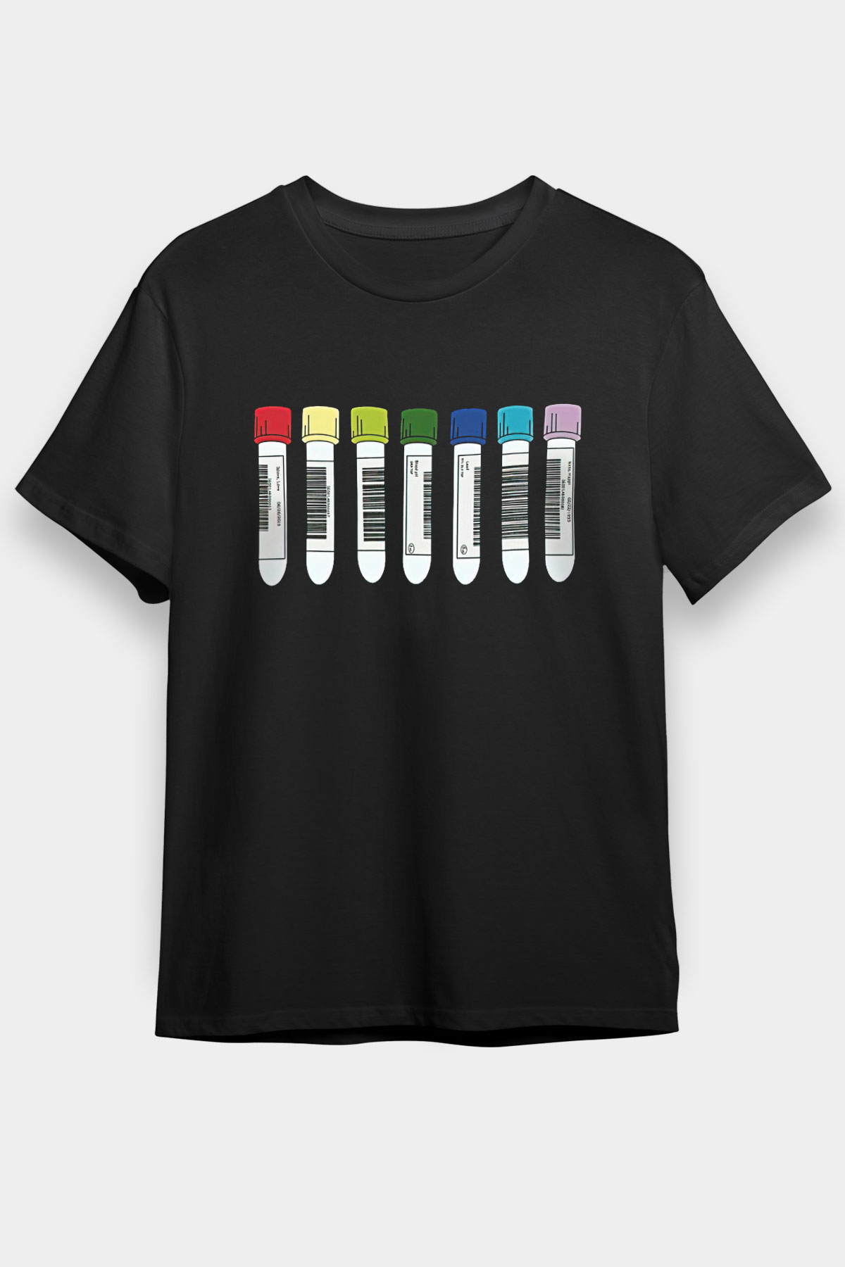 Tıp Bayramı Baskılı Unisex Siyah Tişört - Tshirt