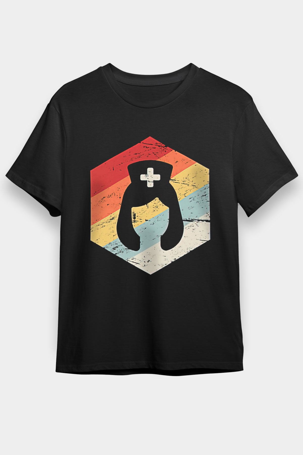 Tıp Bayramı Baskılı Unisex Siyah Tişört - Tshirt