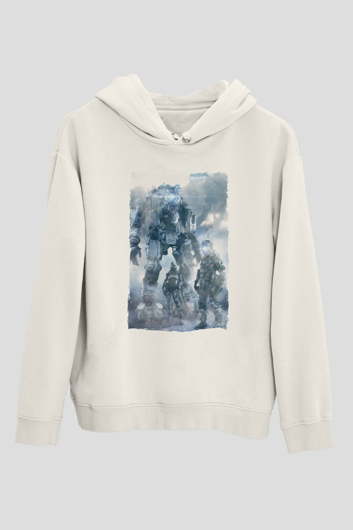 Titanfall Beyaz Unisex Hoodie