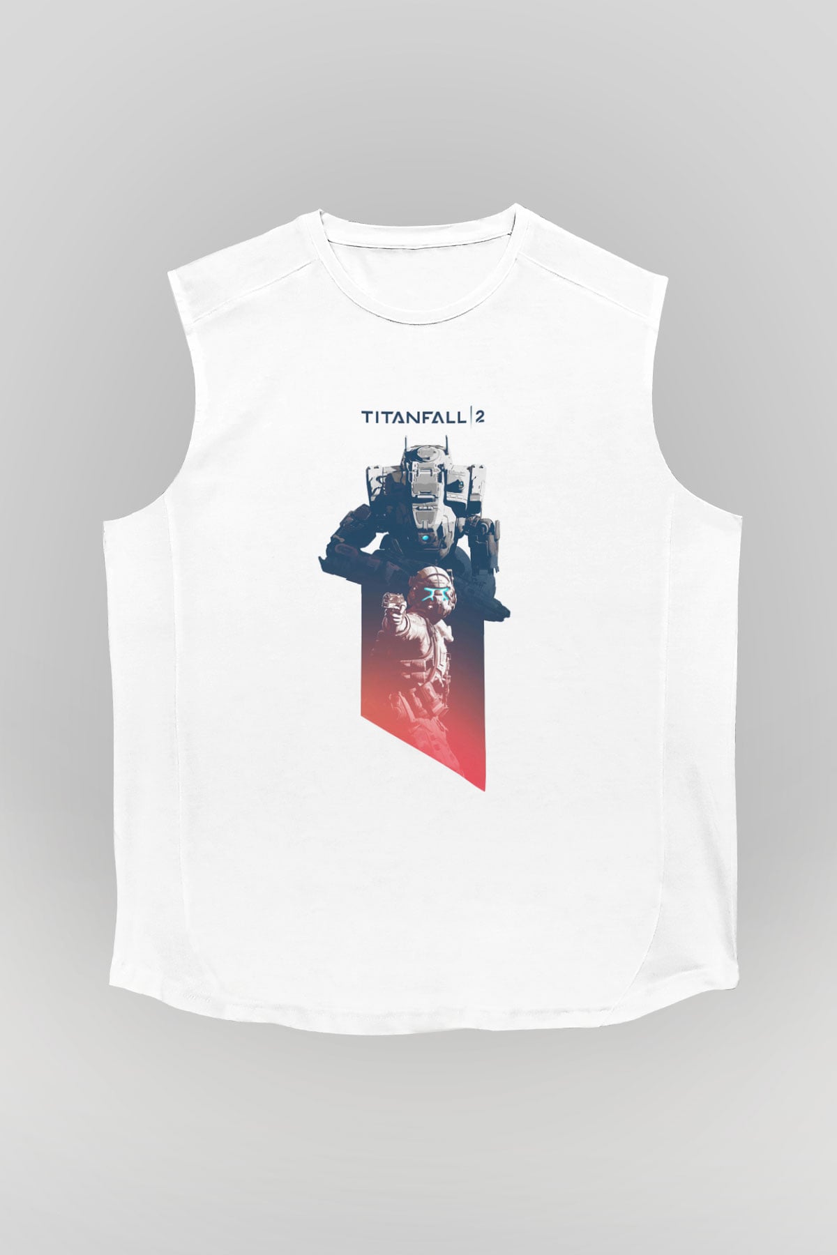 Titanfall Beyaz Unisex Kolsuz Tişört