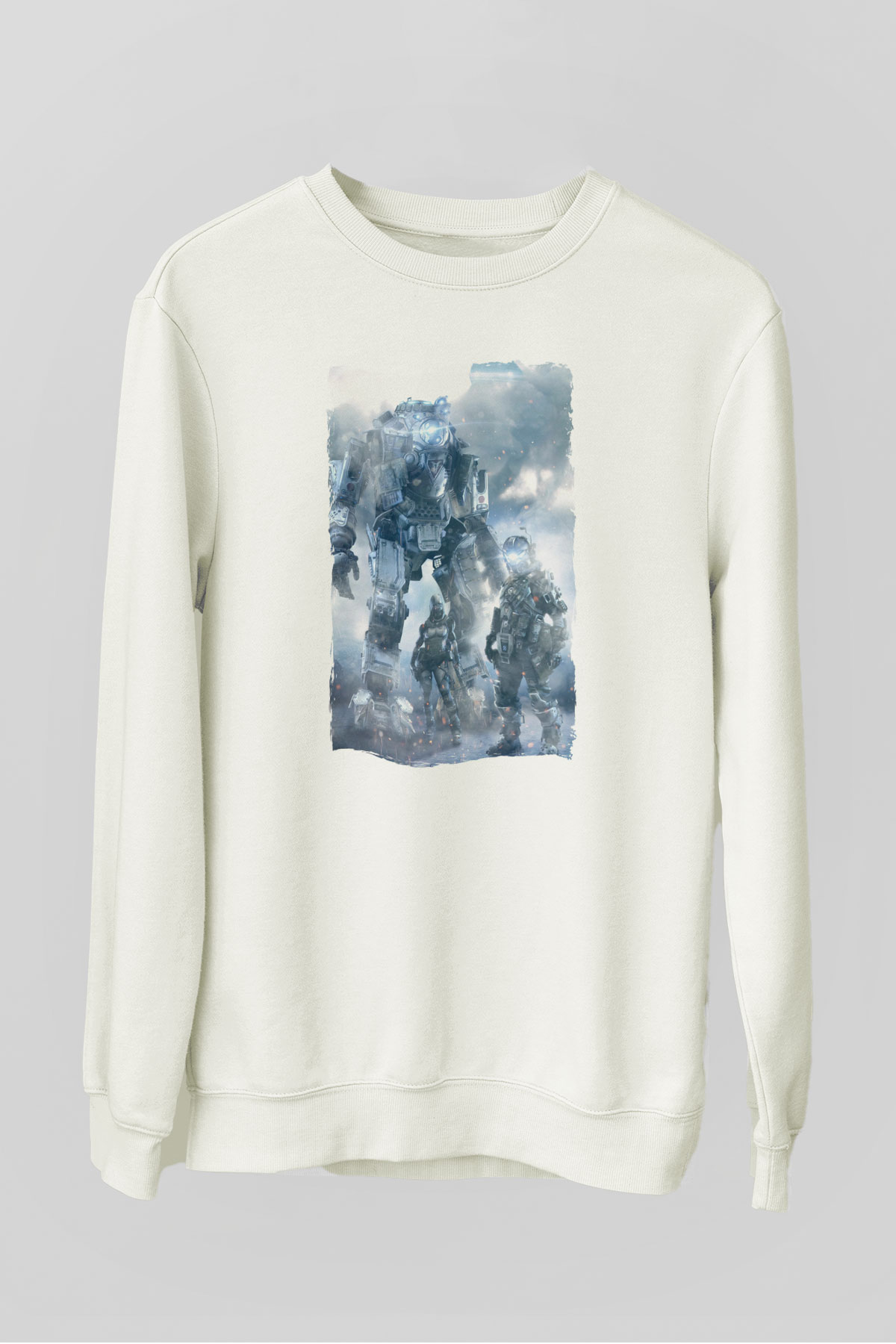 Titanfall Beyaz Unisex Sweatshirt
