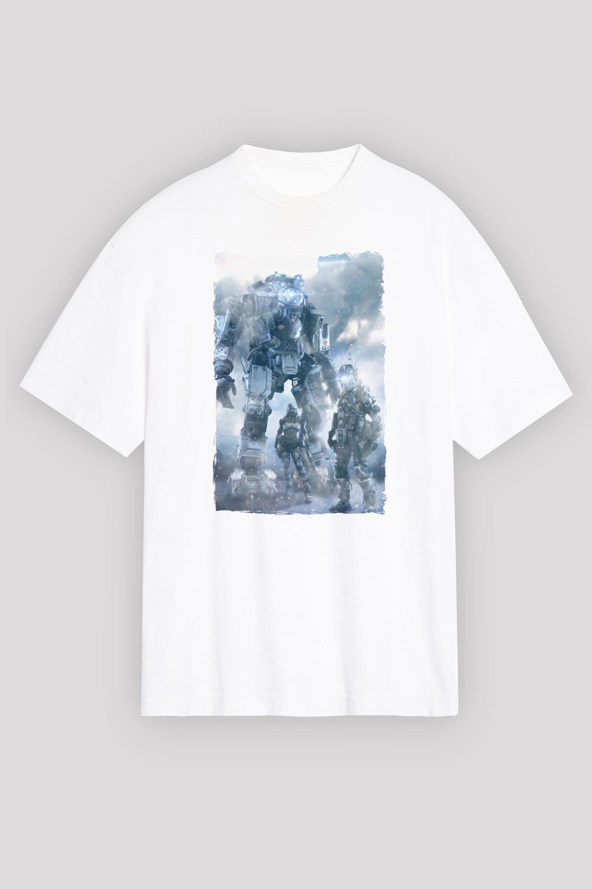 Titanfall Beyaz Unisex Tişört T-Shirt