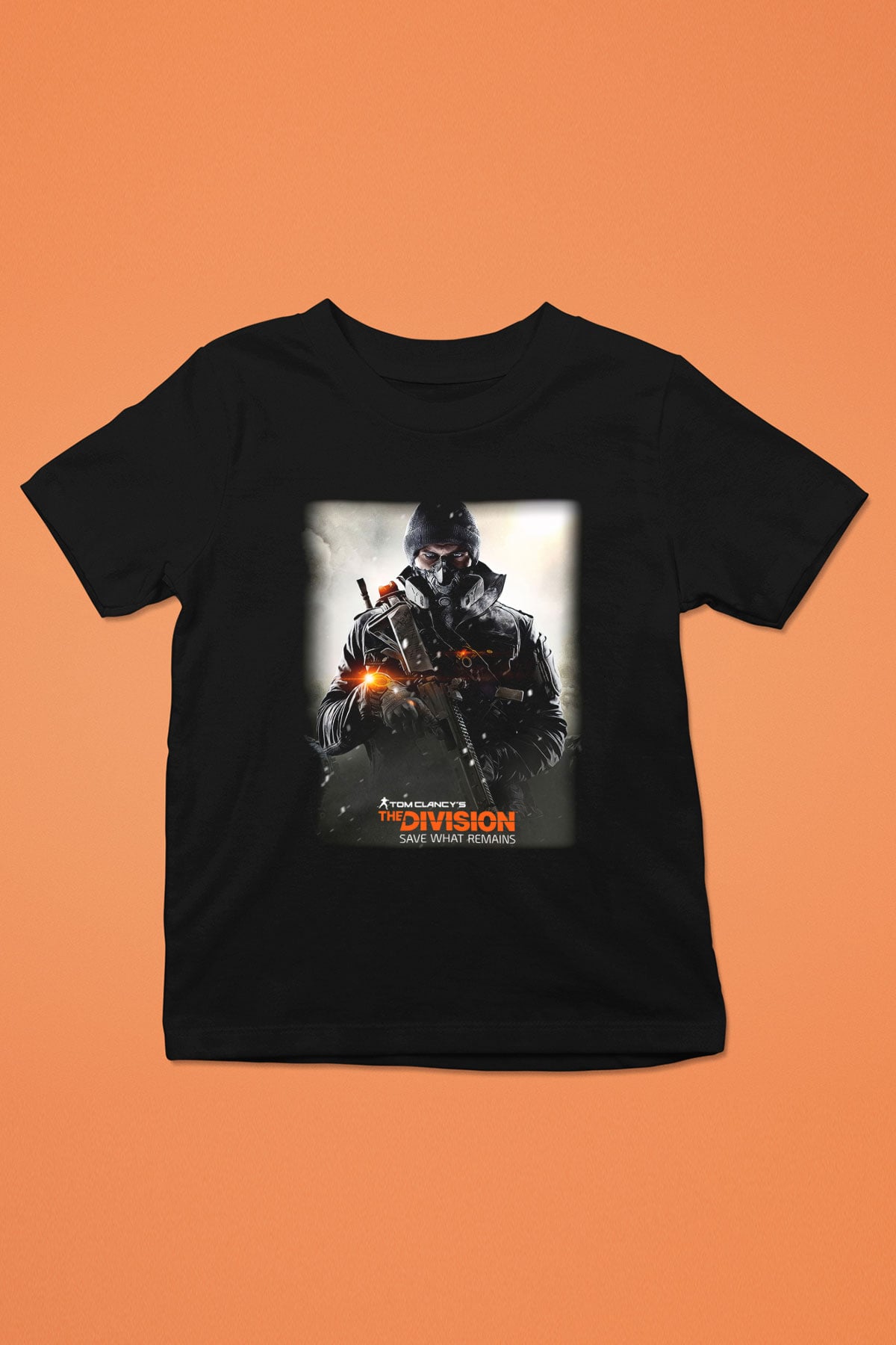 Tom Clancy Baskılı Siyah Unisex Çocuk Tişört