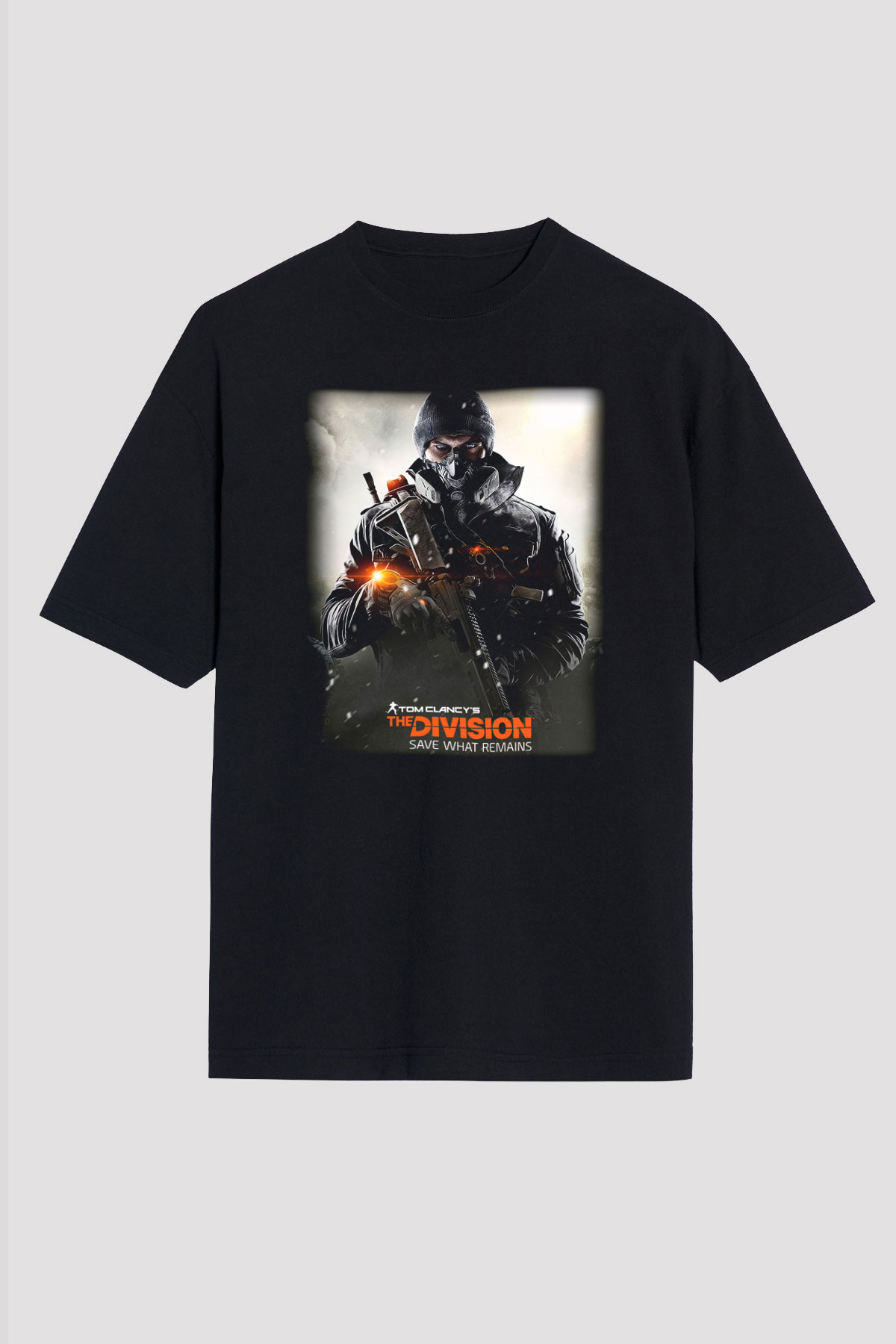 Tom Clancy Siyah Unisex Oversize Tişört T-Shirt