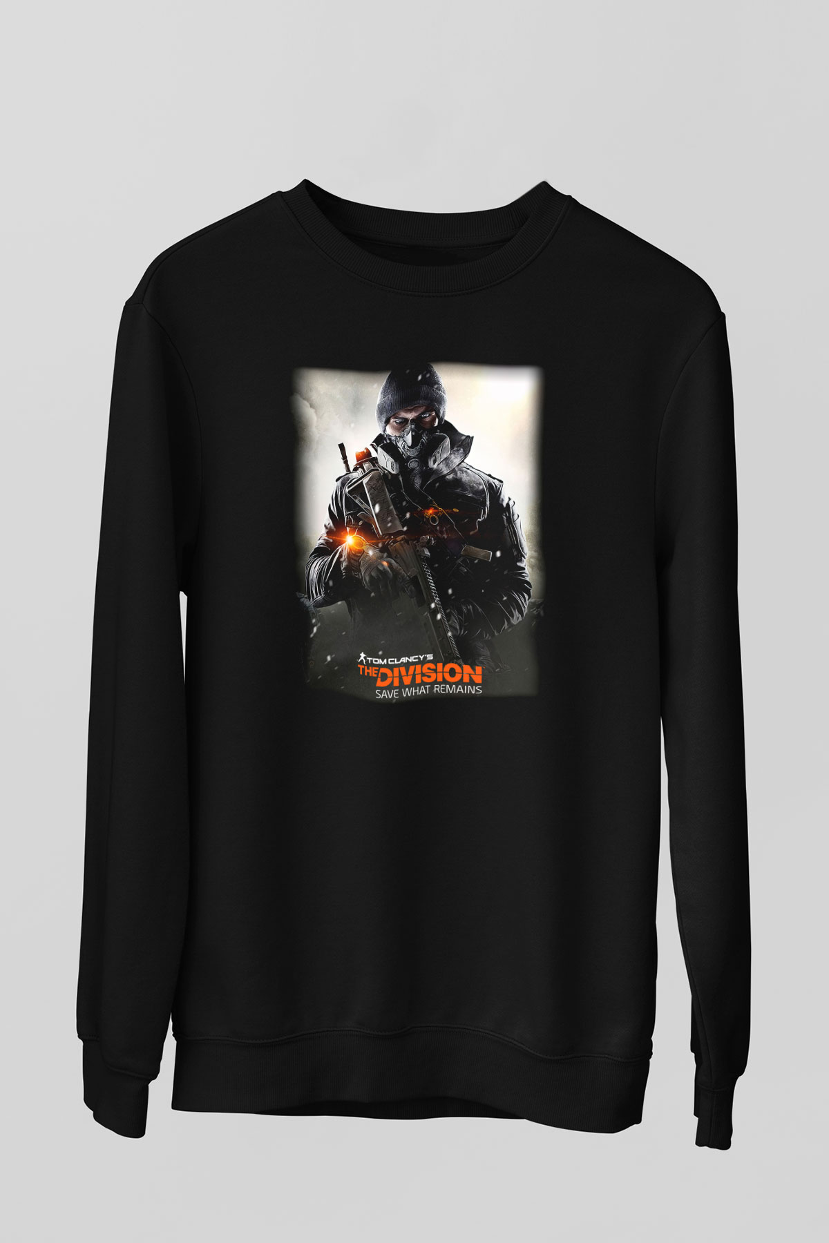 Tom Clancy Siyah Unisex Sweatshirt