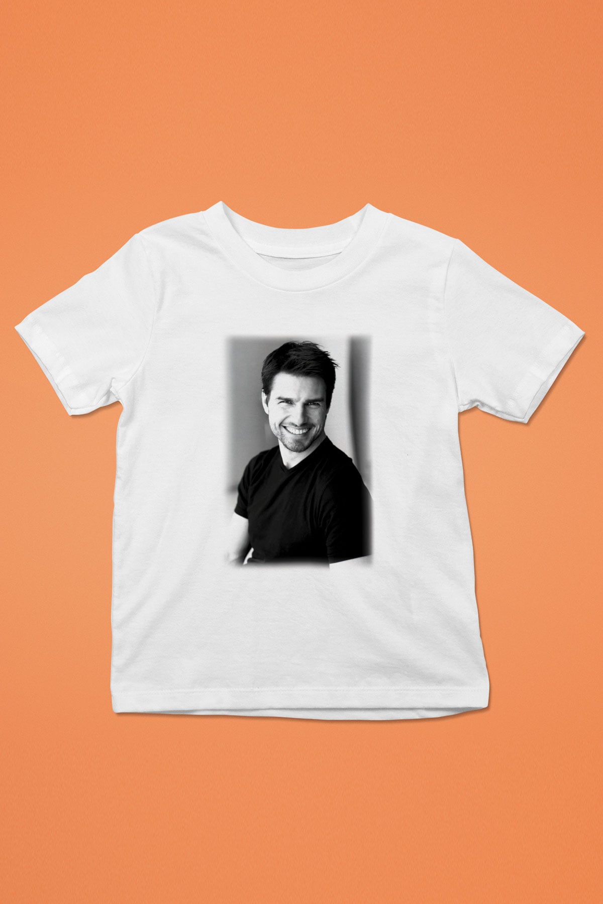 Tom Cruise Baskılı Beyaz Unisex Çocuk Tişört