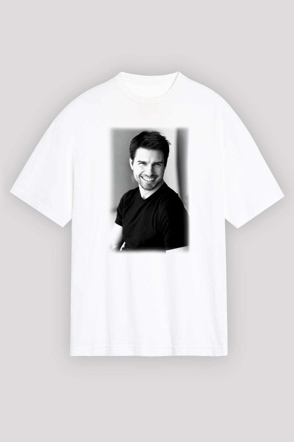 Tom Cruise Beyaz Unisex Oversize Tişört T-Shirt