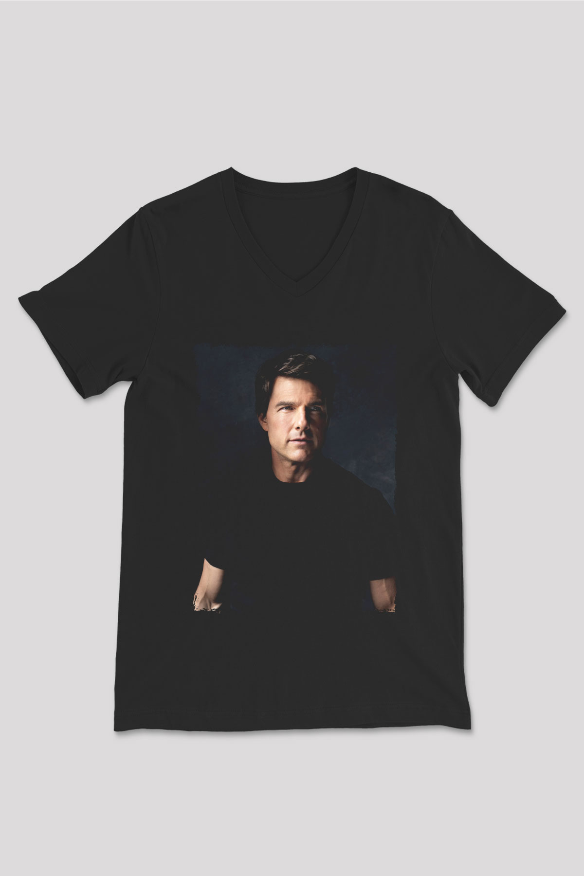 Tom Cruise Siyah Unisex V Yaka Tişört
