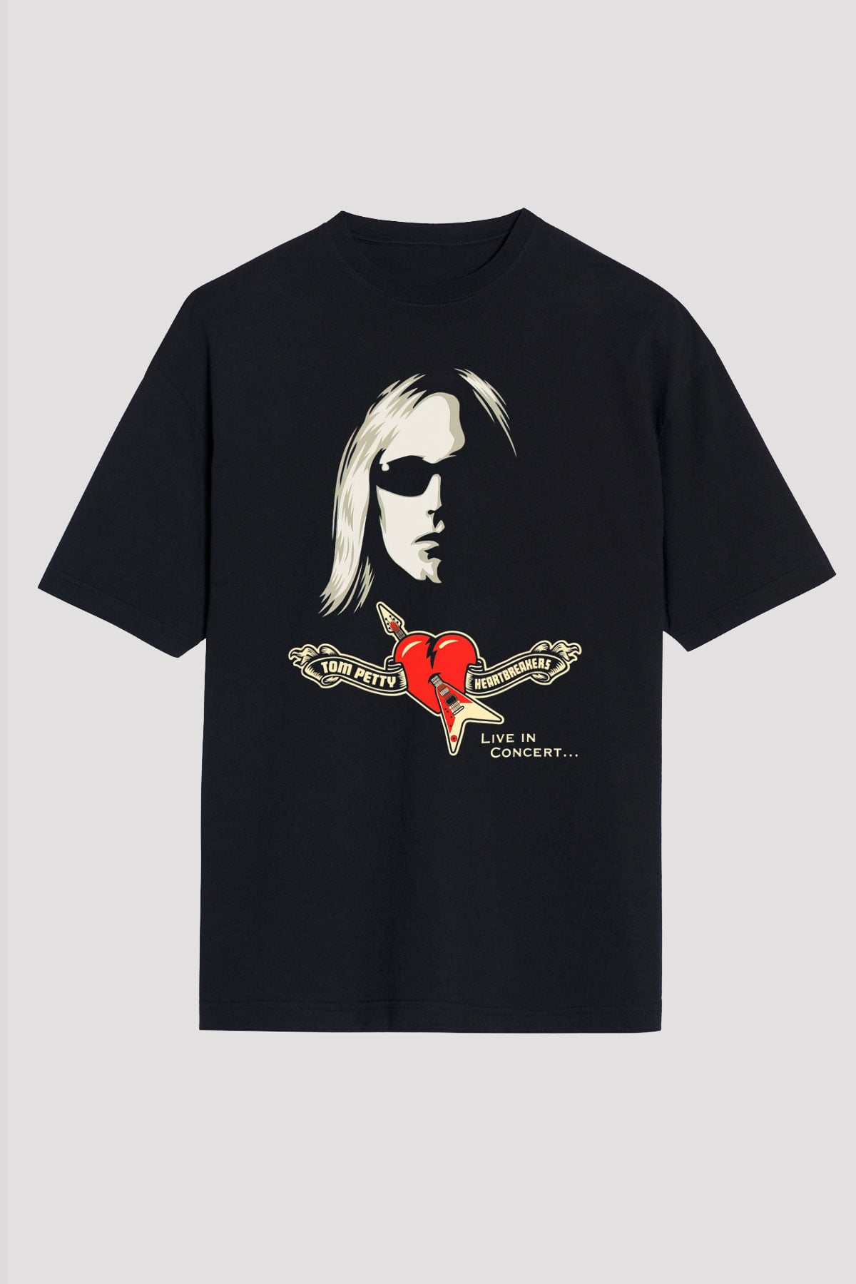 Tom Petty Siyah Unisex Oversize Tişört T-Shirt