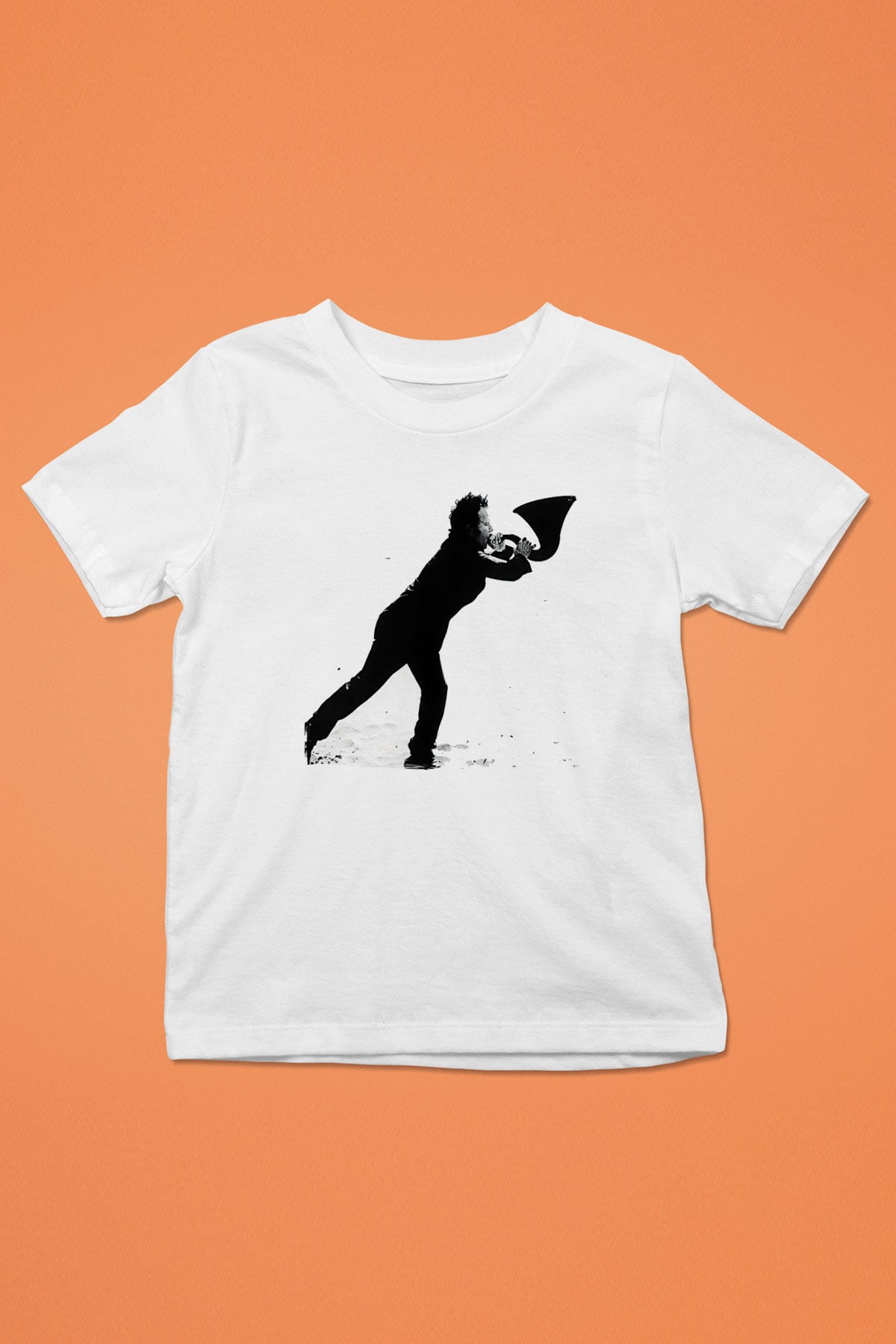 Tom Waits Baskılı Beyaz Unisex Beyaz Çocuk Tişört - Tshirt