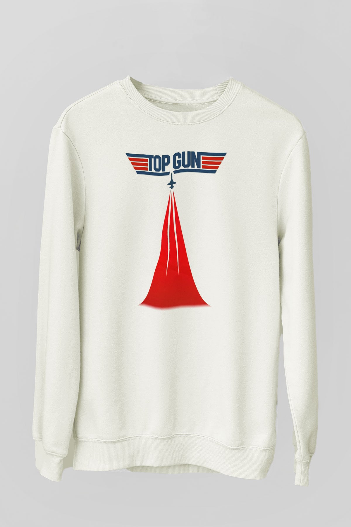 Top Gun Beyaz Unisex Sweatshirt